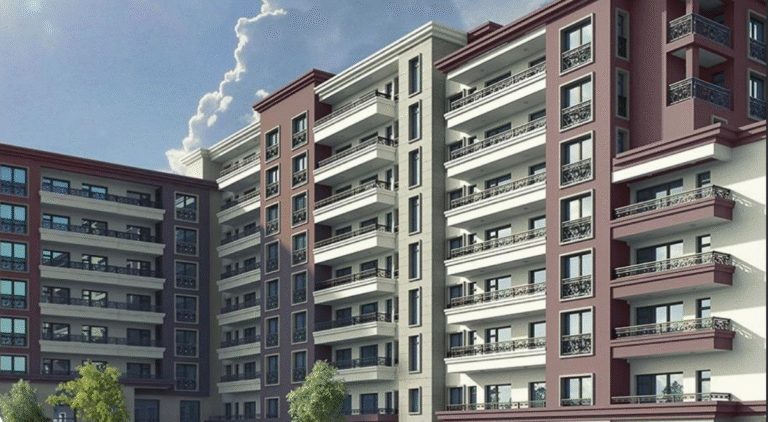 Residential building with offices and shops